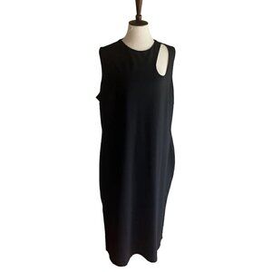 City Chic Peep Body Con Dress Black Cutout XL/22 NWT